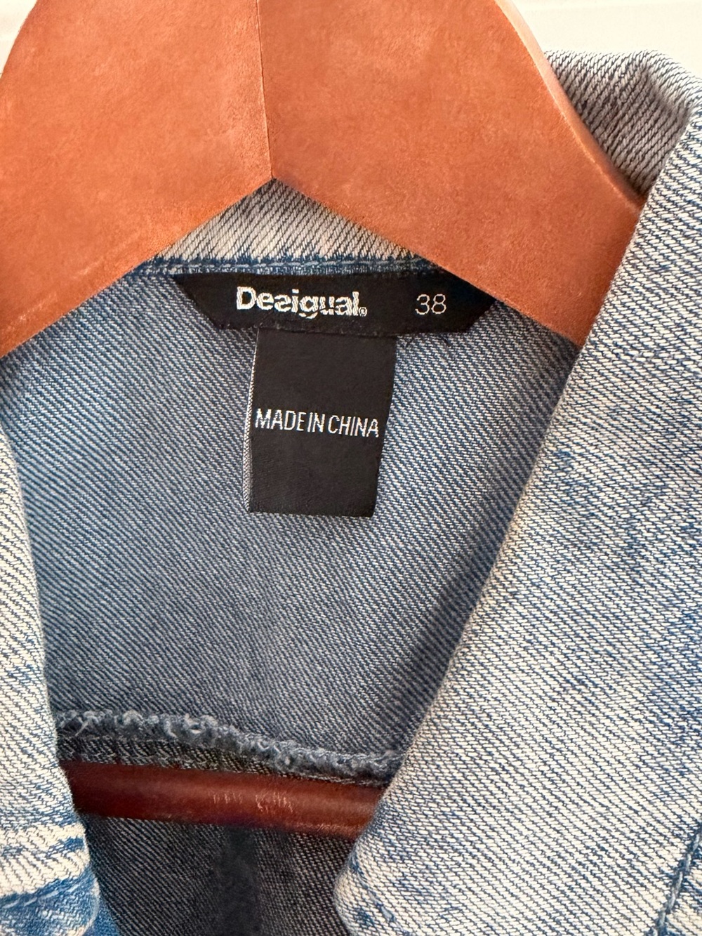Desigual Blue Patchwork Denim Dress with Waist Tie - Picture 3 of 6